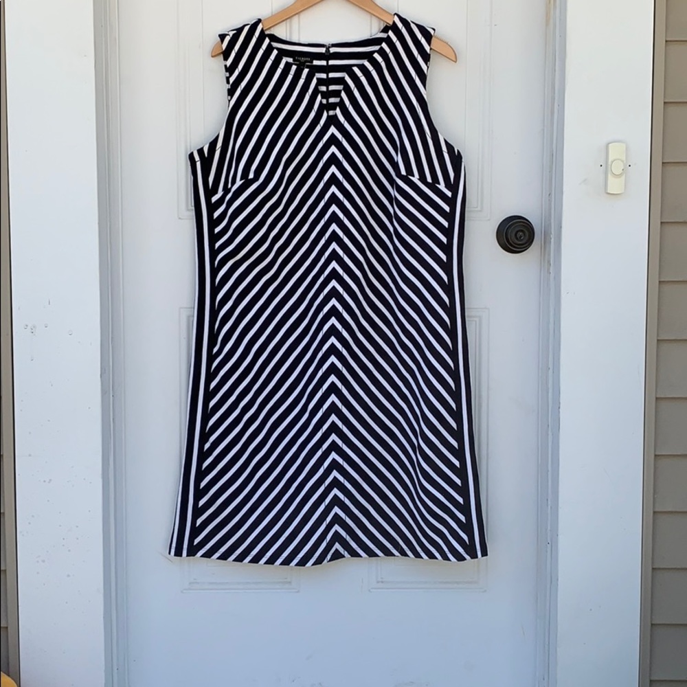 Talbots black and white dress